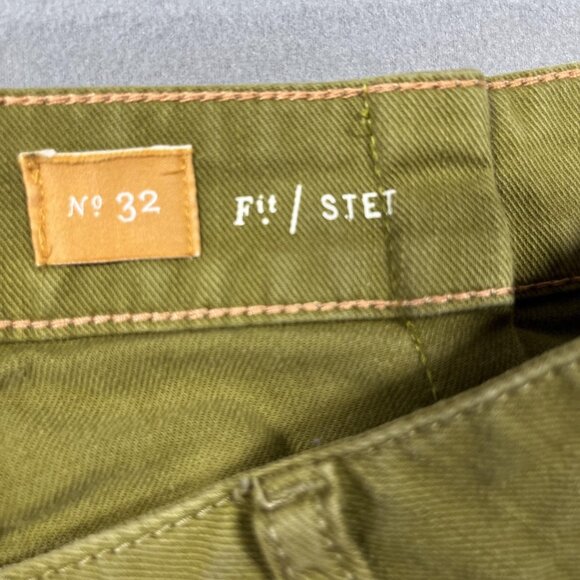 Pilcro and the Letterpress Jeans Womens 32 Olive Green Stet Straight Stretch - Picture 5 of 14